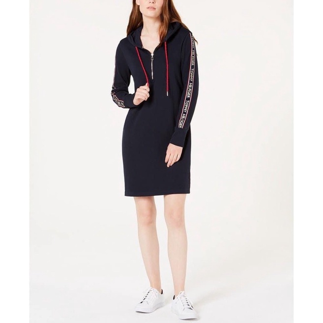Đầm Tommy Hilfiger dư xịn kiểu Hoodie tay dài