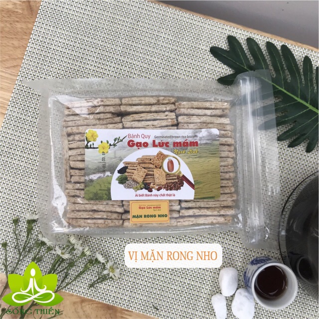 BÁNH GẠO LỨT MẦM RONG NHO ( VỊ MẶN KHÔNG ĐƯỜNG)