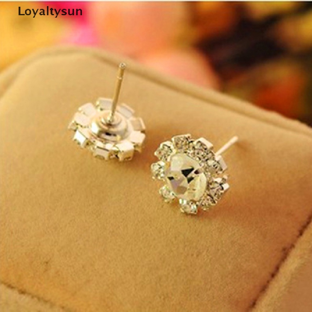 Khuyên Tai Hình Cầu Đính Đá Thời Trang Cho Nữ