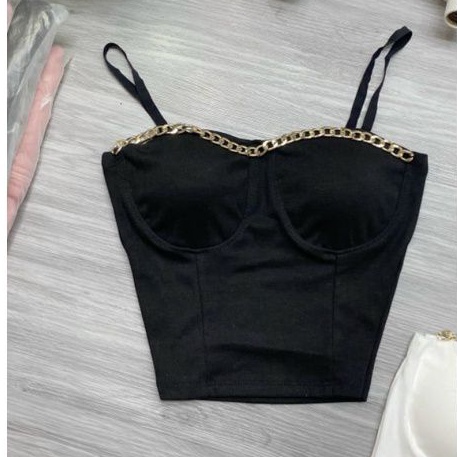 Áo 2 dây phối xích có mod đệm ngực xịn xò