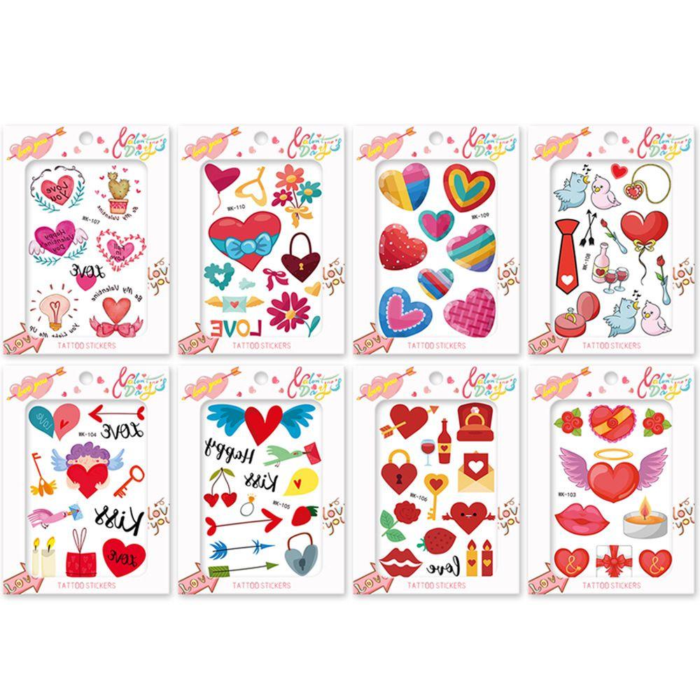 Miếng Dán Hình Xăm Tạm Thời Lâu Trôi Hình Trái Tim Tình Yêu TAYLOR1 Màu Đỏ Lãng Mạn Dùng Làm Quà Tặng Kỷ Niệm
