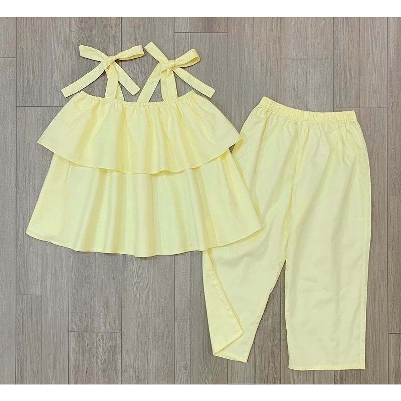 Bộ Melisa 2 dây tầng quần dài- HÀNG SALE KO ĐỔI TRẢ
