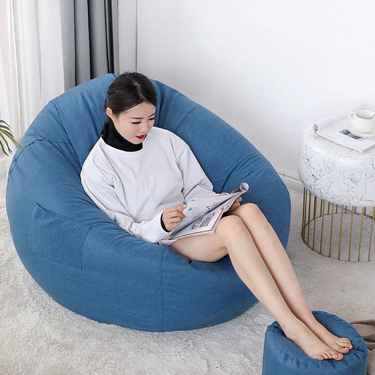 Ghế sofa lười hạt xốp tatami phòng khách đơn căn hộ nhỏ phòng ngủ phòng ngủ net màu đỏ ghế thư giãn ban công ghế lười