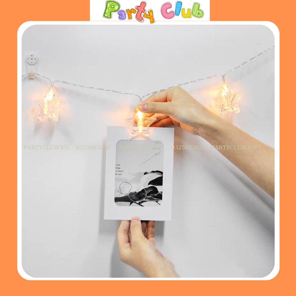 Kẹp ảnh đèn LED sử dụng pin - kẹp treo ảnh trang trí decor