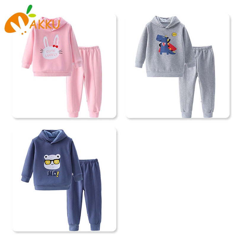 Bộ Đồ sweater Có Mũ Trùm Họa Tiết Hoạt Hình Theo Phong Cách Thu Đông Dành Cho Bé