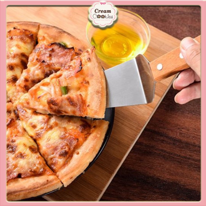 Dụng Cụ múc bánh pizza cán gỗ 26cm