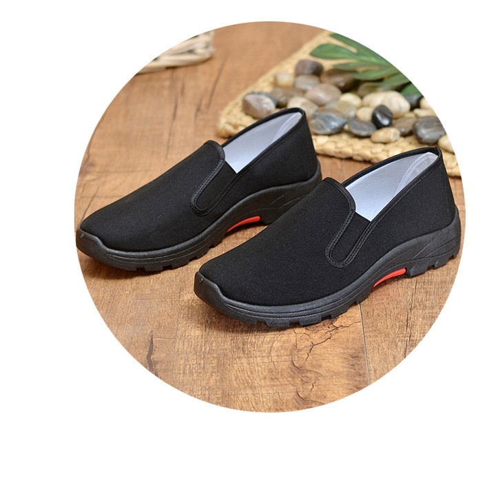 [SIÊU ÊM CHÂN] Giày slip on nam vải trơn SM028 mềm, thoáng mát, đế cao su dẻo đàn hồi tốt, đi nhiều