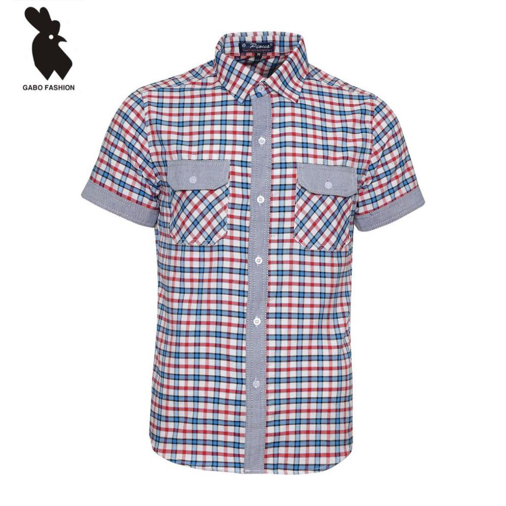 ⚡FREESHIP⚡ Áo sơ mi nam caro body phối cao cấp GaboFashion BD013