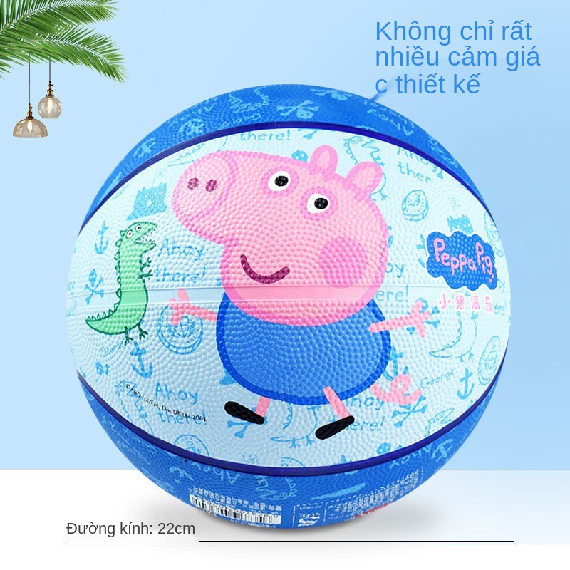 > Pig Peppa Basketball Trường tiểu học sinh mẫu giáo Vỗ bóng Trẻ em rổ cao su Số 3 4 5