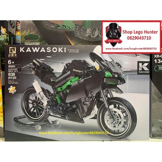 Qizhile 85001 bộ đồ chơi xếp hình Technic Xe PKL Kawasaki Ninja H2 R