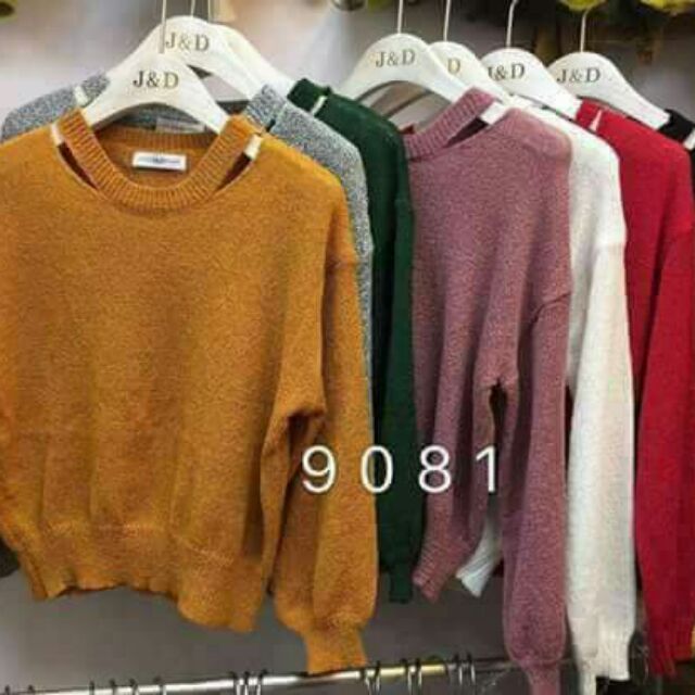 Áo len quảng châu nào khách yêu quý ơi, áo len kiểu rất sang chảnh, cổ áo y hình phia sau đan dây, from rộng cho người .