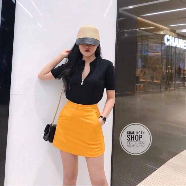 Chân váy chữ a 2 túi cao cấp