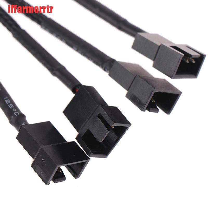 {iffarmerrtr}4pin IDE Molex to 4-Port 3Pin/4Pin Cooling Fan Splitter Power Cable Wire LKZ