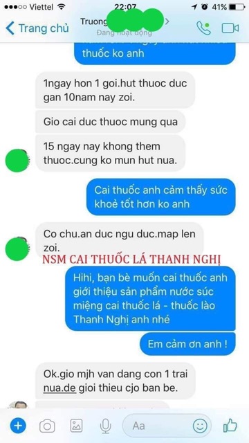 Cai thuốc lá Thanh Nghị