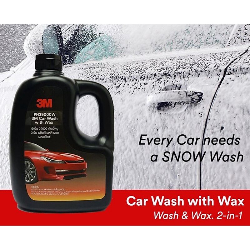 Xà bông rửa xe đậm đặc kết hợp tăng cường độ bóng sơn 2in1 1 lít