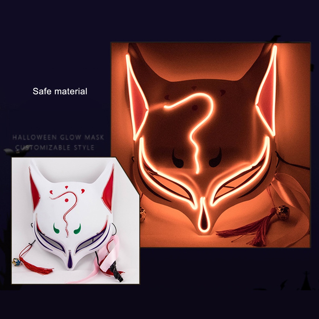 Mặt Nạ Cáo Bằng pvc Màu Tím / Xanh Lá / Đỏ 28 X 17.5Cm Trang Trí Tiệc halloween