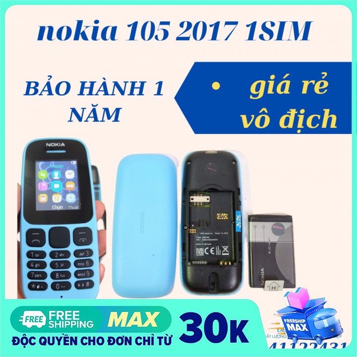 [BẢO HÀNH 1 NĂM]Nokia 105 (2017) 2 sim 2 sóng online