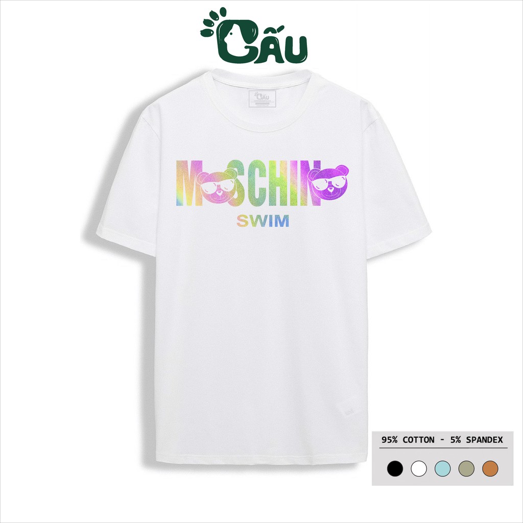 Áo Thun Nam GẤU 194 Moschino cổ tròn tay ngắn vải coton co dãn, dày dặn, form regular fit | BigBuy360 - bigbuy360.vn
