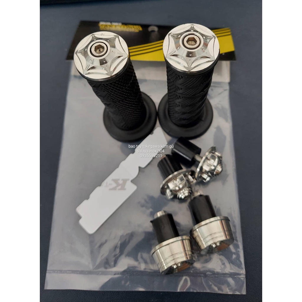 Bao Tay Takegawa Kèm Gù Salaya inox 304 Gắn Các Dòng Xe MÁY