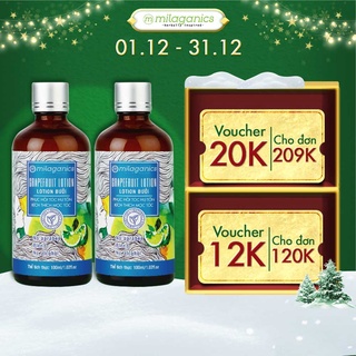 Combo 2 Lotion Bưởi Kích Thích Mọc Tóc, Phục Hồi Tóc Hư Tổn MILAGANICS 100ml