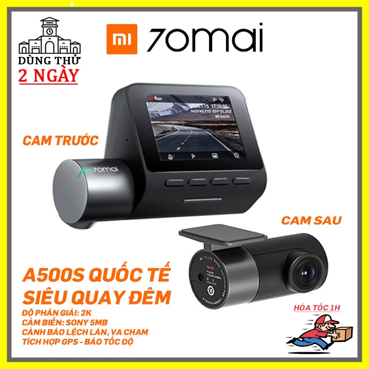 Camera hành trình 70Mai Dash Cam Pro Plus A500s, phân giải 2.7k