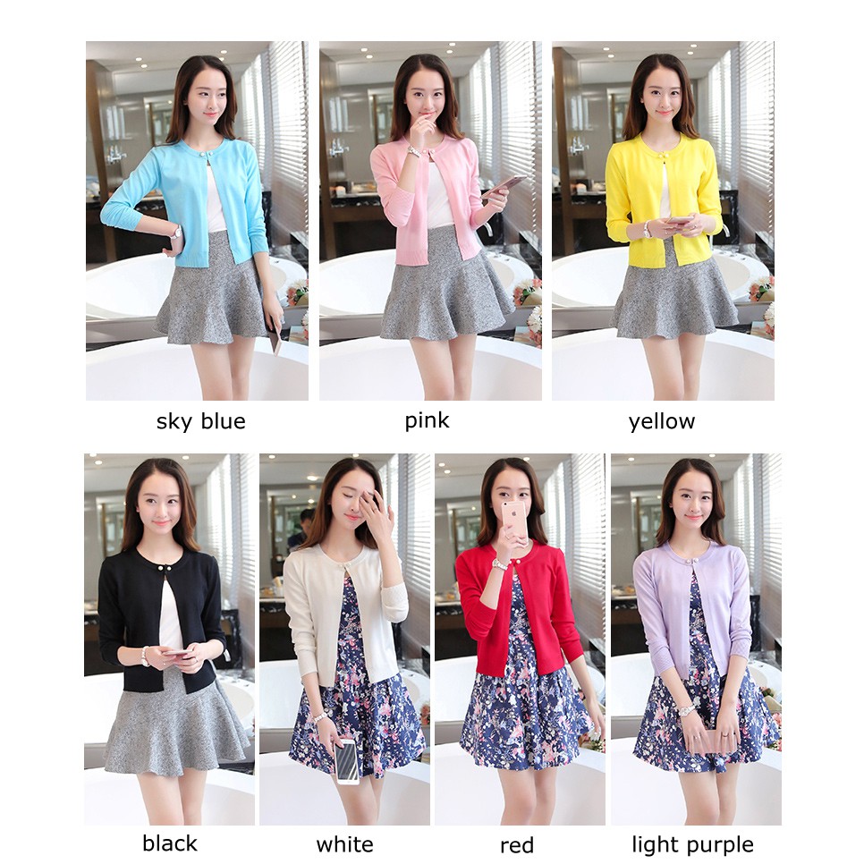 Áo Khoác Cardigan Dệt Kim Nữ Kích Thước S M L | BigBuy360 - bigbuy360.vn