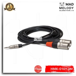Hosa Pro Stereo Breakout HMX-010Y (3m) (REAN 3.5mm TRS - Dual XLR3M) (Dây cáp 3.5mm TRS ra hai canon XLR, Brand New)