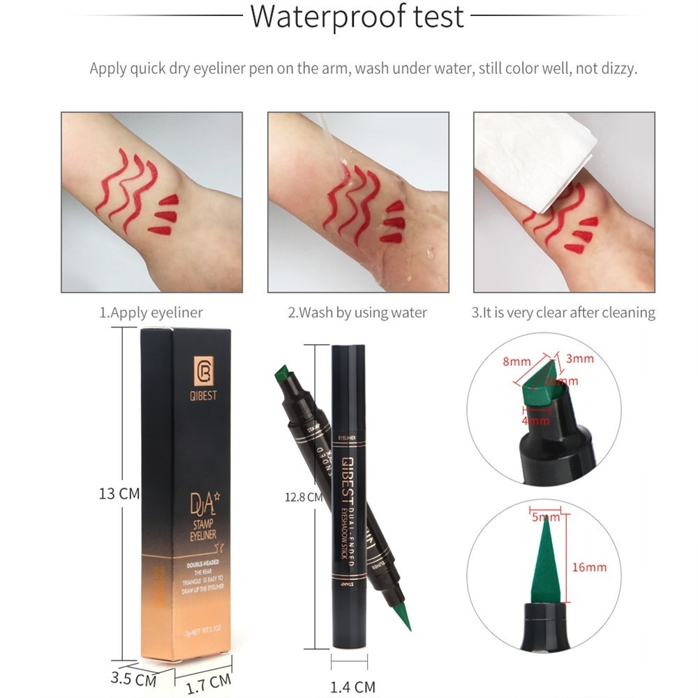 Bút Kẻ Mắt Thiết Kế 2 Trong 1 Không Thấm Nước Nhanh Khô