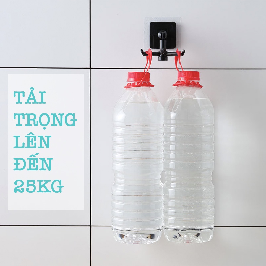 Móc Dán Tường 6 Chân Xoay 360 Độ Đa Năng Siêu Bám Dính Z005