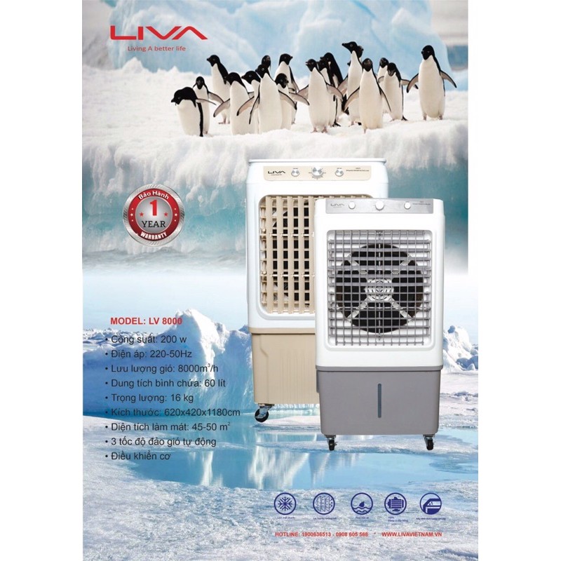 Quạt hơi nước LIVA LV8000