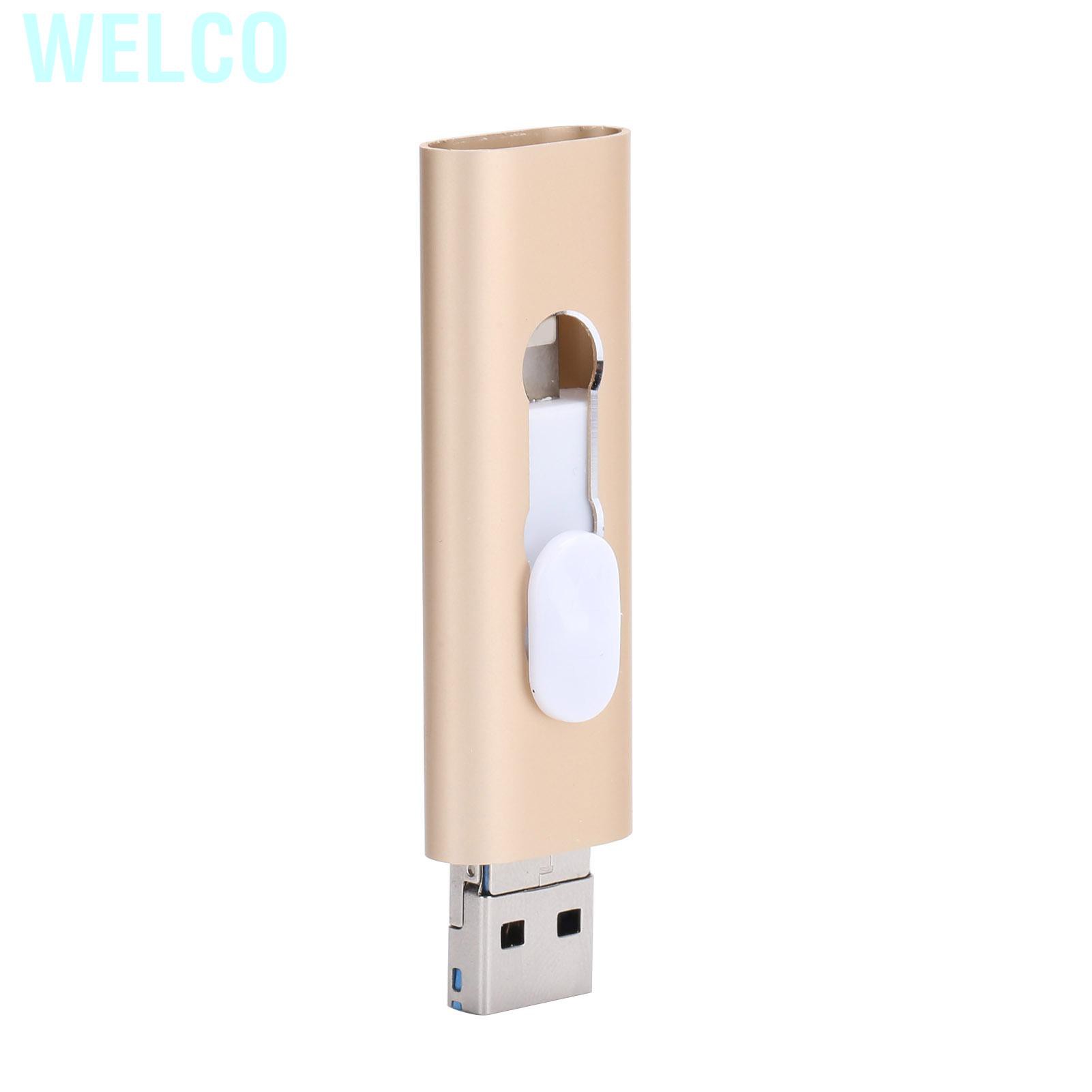 Welco 32GB Thumb Push Flash Drive USB Memory Stick External Storage OTG U Disk for IOS/OS X
