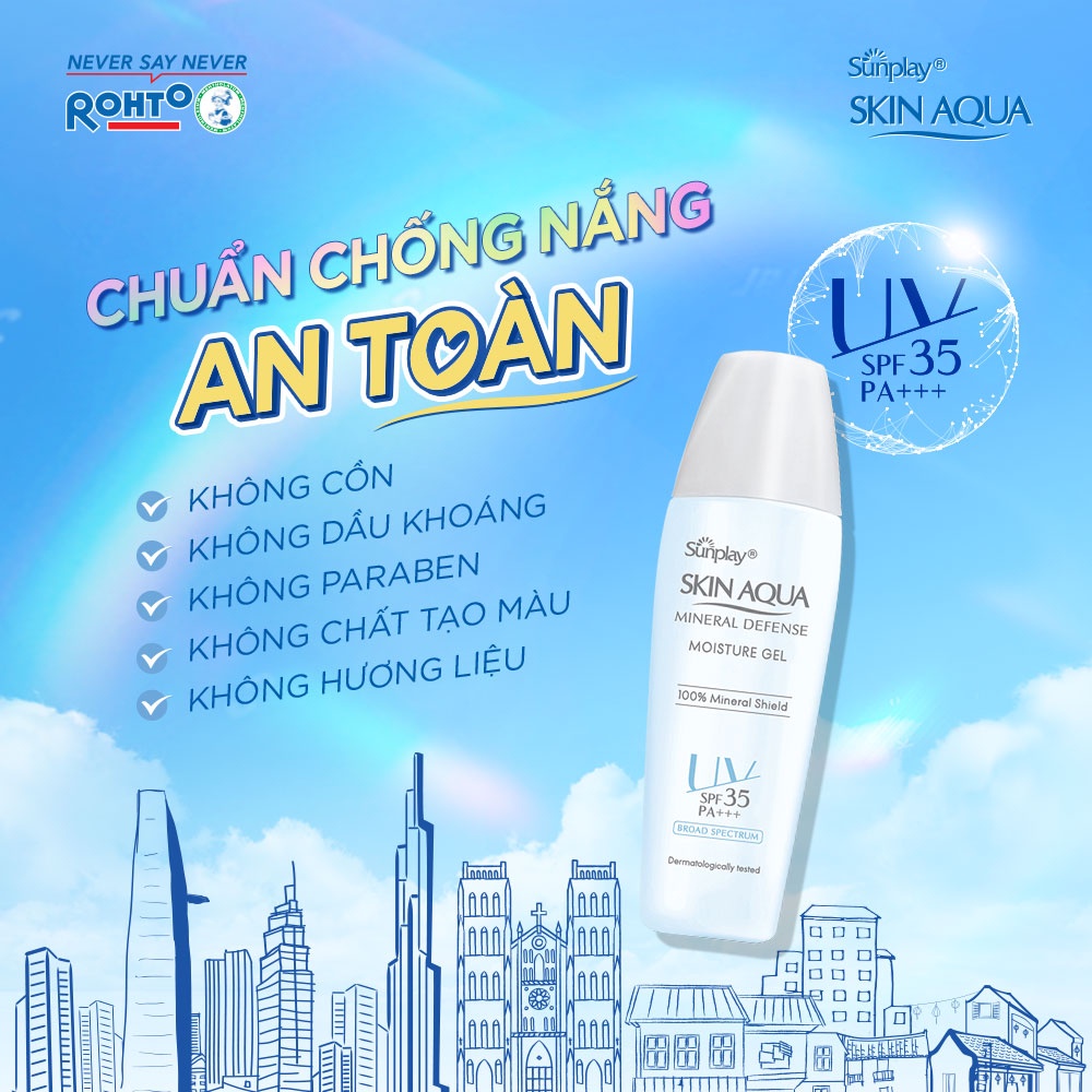 Gel Chống Nắng Vật Lý Bảo Vệ Da Dưỡng Ẩm Sunplay Skin Aqua Mineral Defense Moisture Gel SPF35 PA+++ 25g