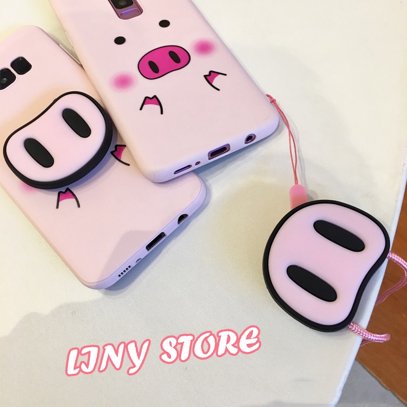 [ TẶNG DÂY ĐEO CỔ + POP ] Ốp Heo Samsung cao cấp | BigBuy360 - bigbuy360.vn