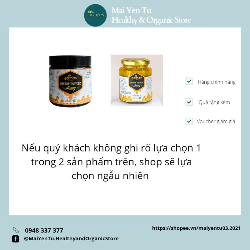 [QUÀ TẶNG SAFFRON NGÂM MẬT ONG VÀ ĐÔNG TRÙNG HẠ THẢO CAO CẤP]-Set Quà vị Yên 04