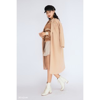 Áo Khoác Dạ Cổ Be - 20again - KDA0696