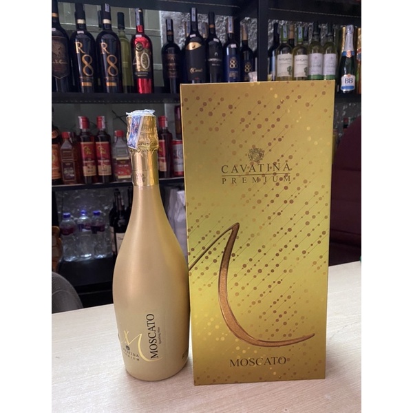 Vang Nổ Sparkling MOSCATO 8.5 750ml- Nước Trắng-Tặng kèm Hộp Và Túi Xách Giấy