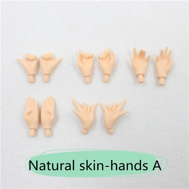 Blyth Hand Set nhóm bàn tay búp bê for the Joint body white ,natural,tan,black skin
