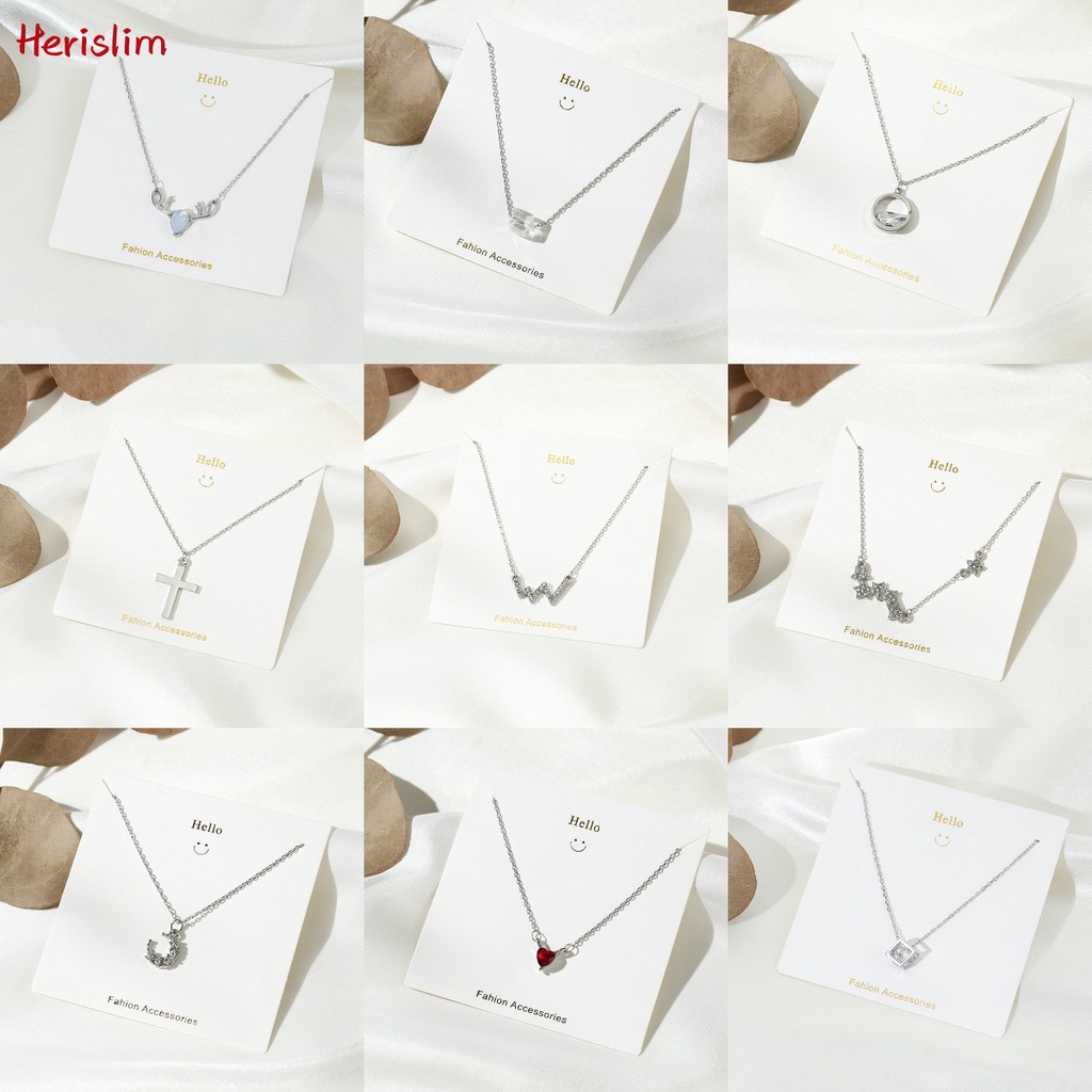 Vòng cổ choker mặt hươu/thập giá/trăng sao/hoa đính đá ngọc trai sáng tạo thời trang phong cách Hàn Quốc cho nữ