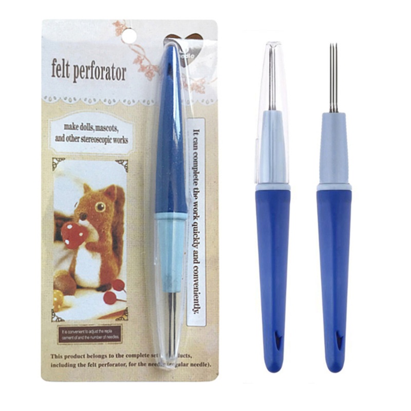 Bút Đan Len Kèm 3 Đầu Kim Dùng Làm Đồ Thủ Công DIY