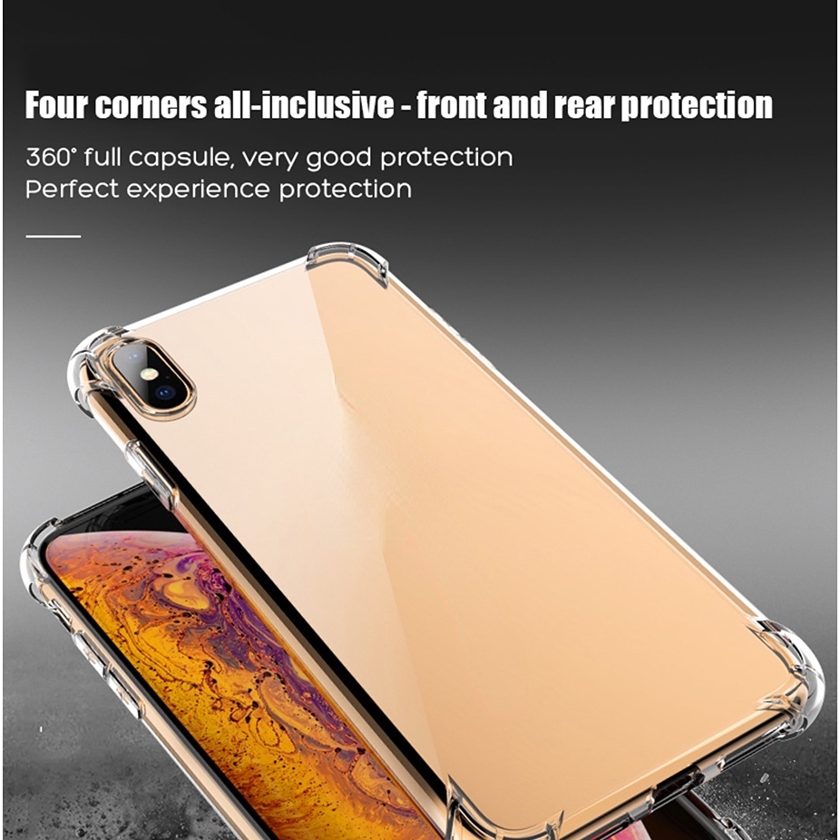 Ốp lưng silicone trong suốt chống sốc cho   Compatible For iPhone 6 7 8 9 11 X XR Pro Max S Plus