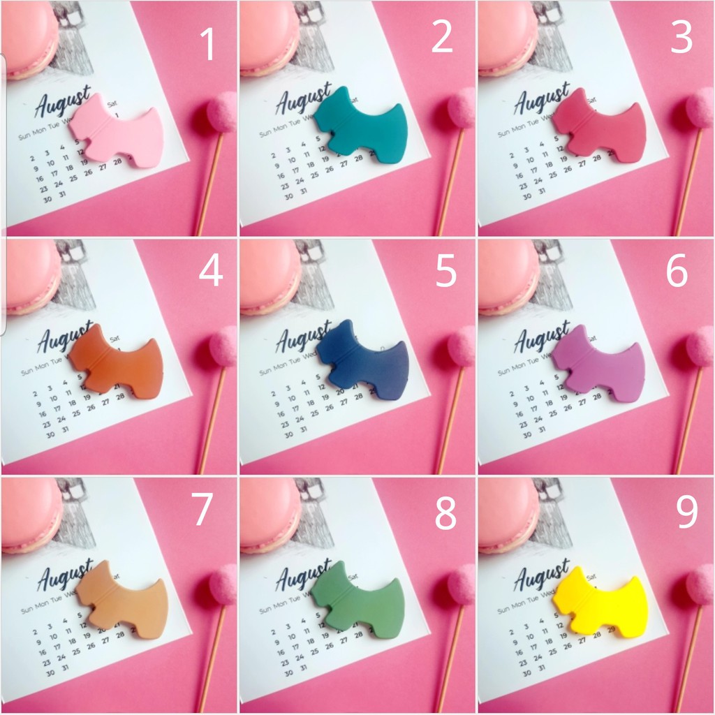 [XẢ LỖ MÙA DỊCH] kẹp tóc bấm màu lì dài 4.8cm