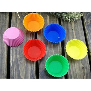 Khuôn silicon cupcake tròn 7cm( 5 chiếc)