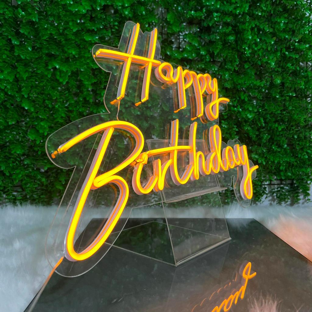 |Tặng Đế| Đèn led neon Happy Birthday để bàn 30 x 50 cm NEONCHILL97 decor trang trí sinh nhật