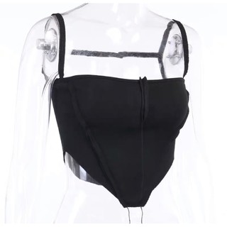 Áo croptop vạt nhọn
