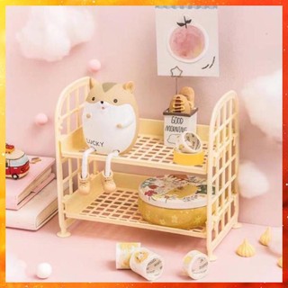 ⚡TỰ THÁO LẮP⚡Kệ Để Đồ Mini 2 Tầng Để Đồ Văn Phòng Đồ Ăn Vặt Đồ Gia Vị Nhà Bếp
