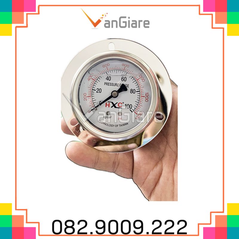 Đồng hồ đo áp suất nước khí hơi, HXC 5kg 7kg 10kg 15kg 25kg 50kg 100kg 150kg 250kg 400kg
