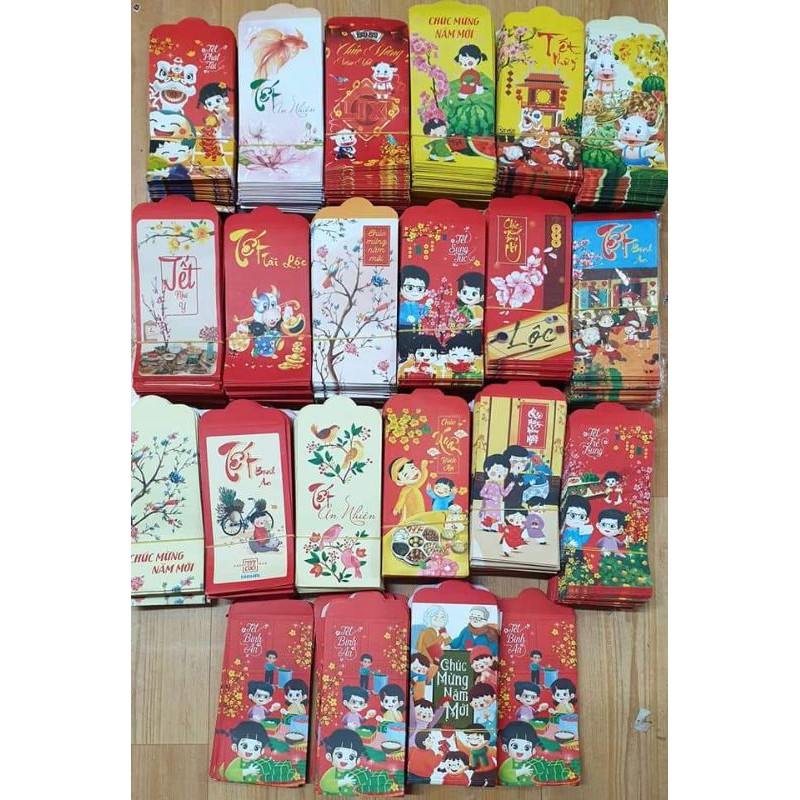 lì xì tết sỉ 50-100 chiếc giá bao ok