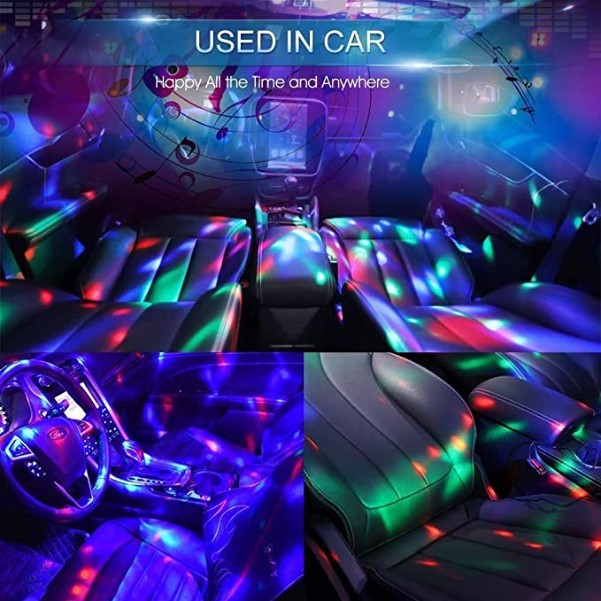 Đèn ngủ quả bóng disco mini RGB USB tạo bầu không khí DJ nhỏ gọn cho nhà cửa/ phòng ốc/ tiệc nhảy/ bar/ câu lạc bộ