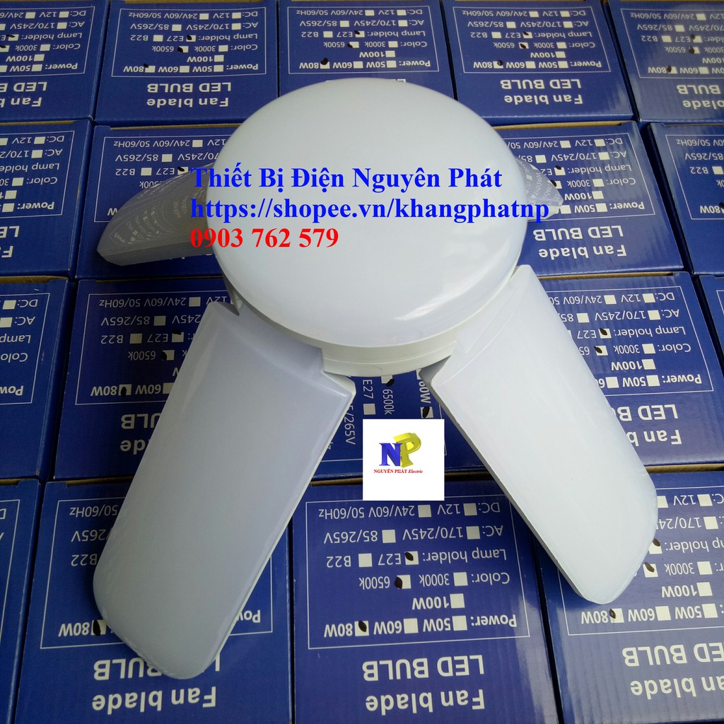 Đèn LED Hình Cánh Quạt (Có 4 Cánh) Công Suất 60w E27 Bóng Siêu Sáng | BigBuy360 - bigbuy360.vn