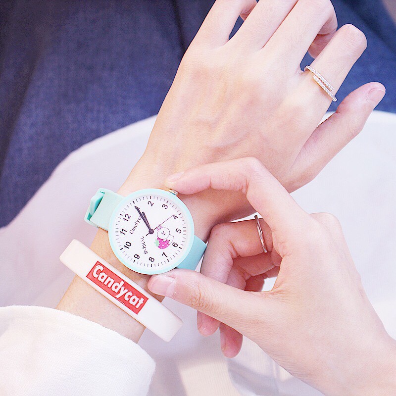 ĐỒNG HỒ NỮ DÂY CAO SU HAZO CANDYCAT D400 THỎ DỄ THƯƠNG | BigBuy360 - bigbuy360.vn